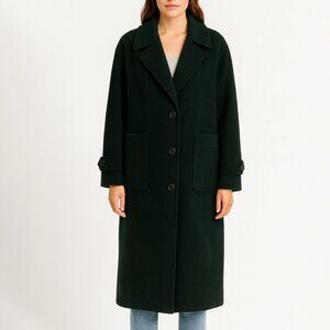 Halogen Wool-Blend Coat‎ Dark Green Size 1